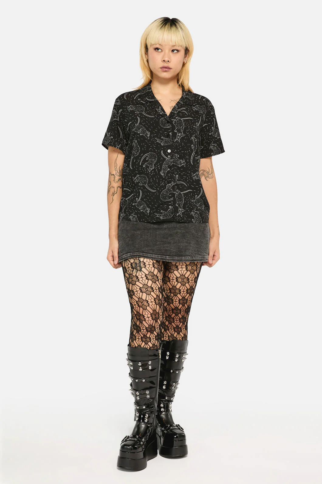 Ratbag Short Sleeved Grunge Blouse