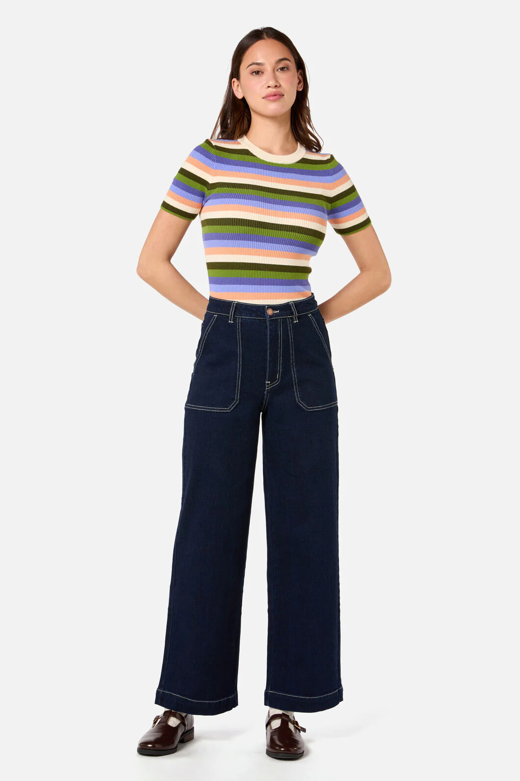 Skye Stripe Rib Knit Top