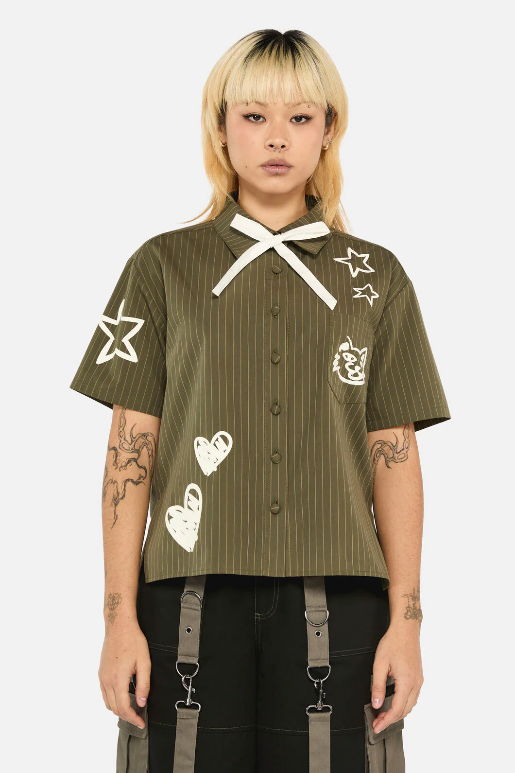 Graff Pinstripe Relaxed Blouse