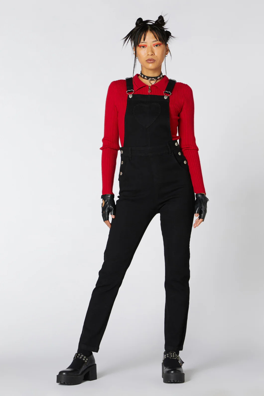 Pocket Heart Denim Overall