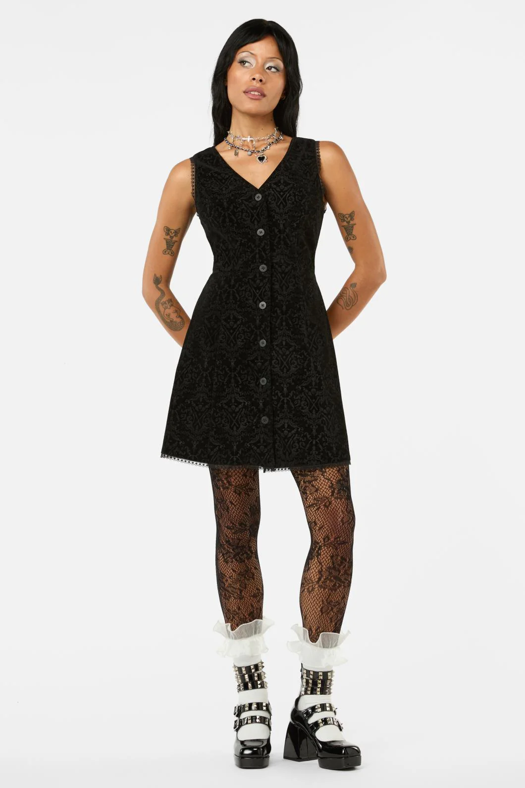 Not Afraid Velvet Pinafore