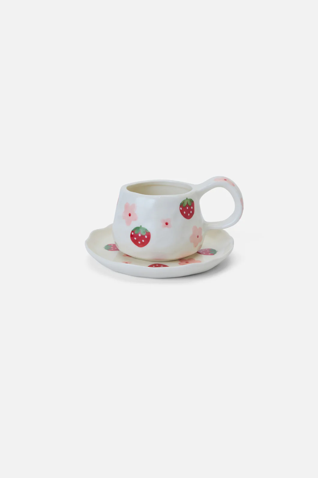 Strawberry Cup & Saucer Set