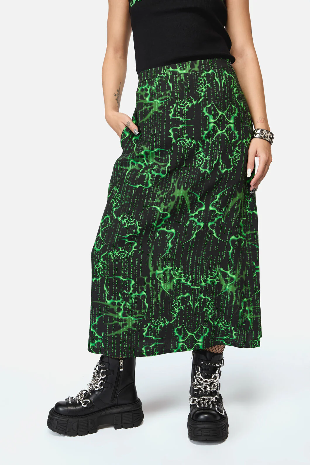 Main Frame Print Midi Skirt
