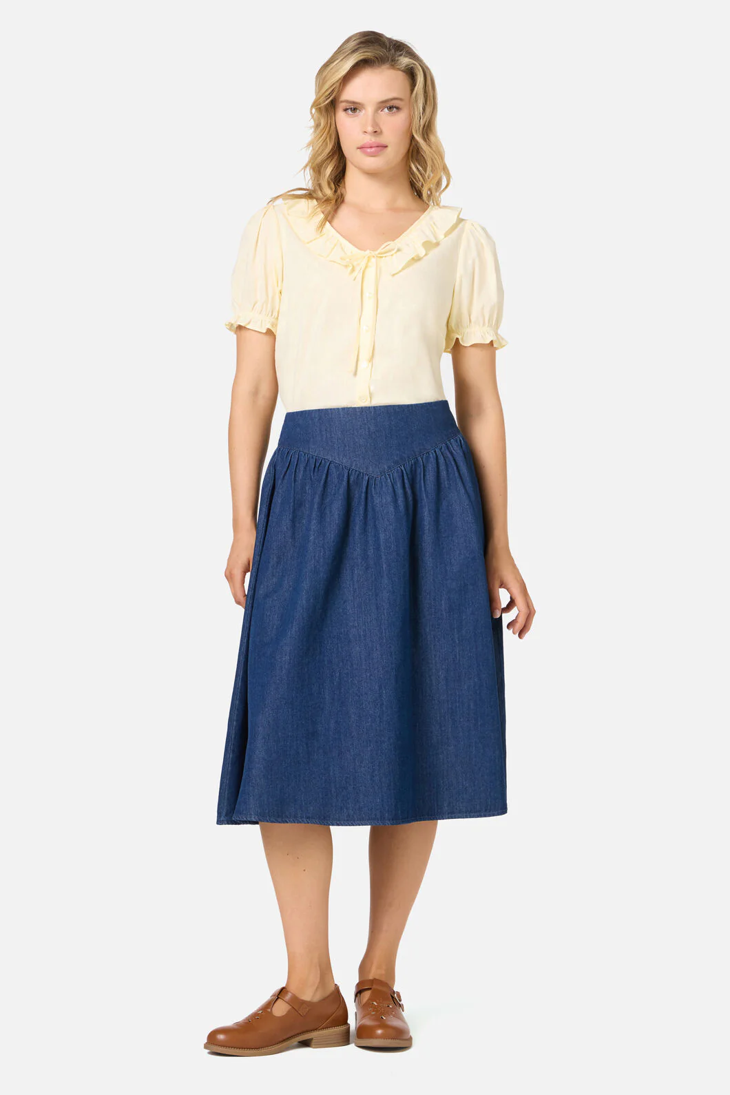 Nellie Yoke Denim Skirt