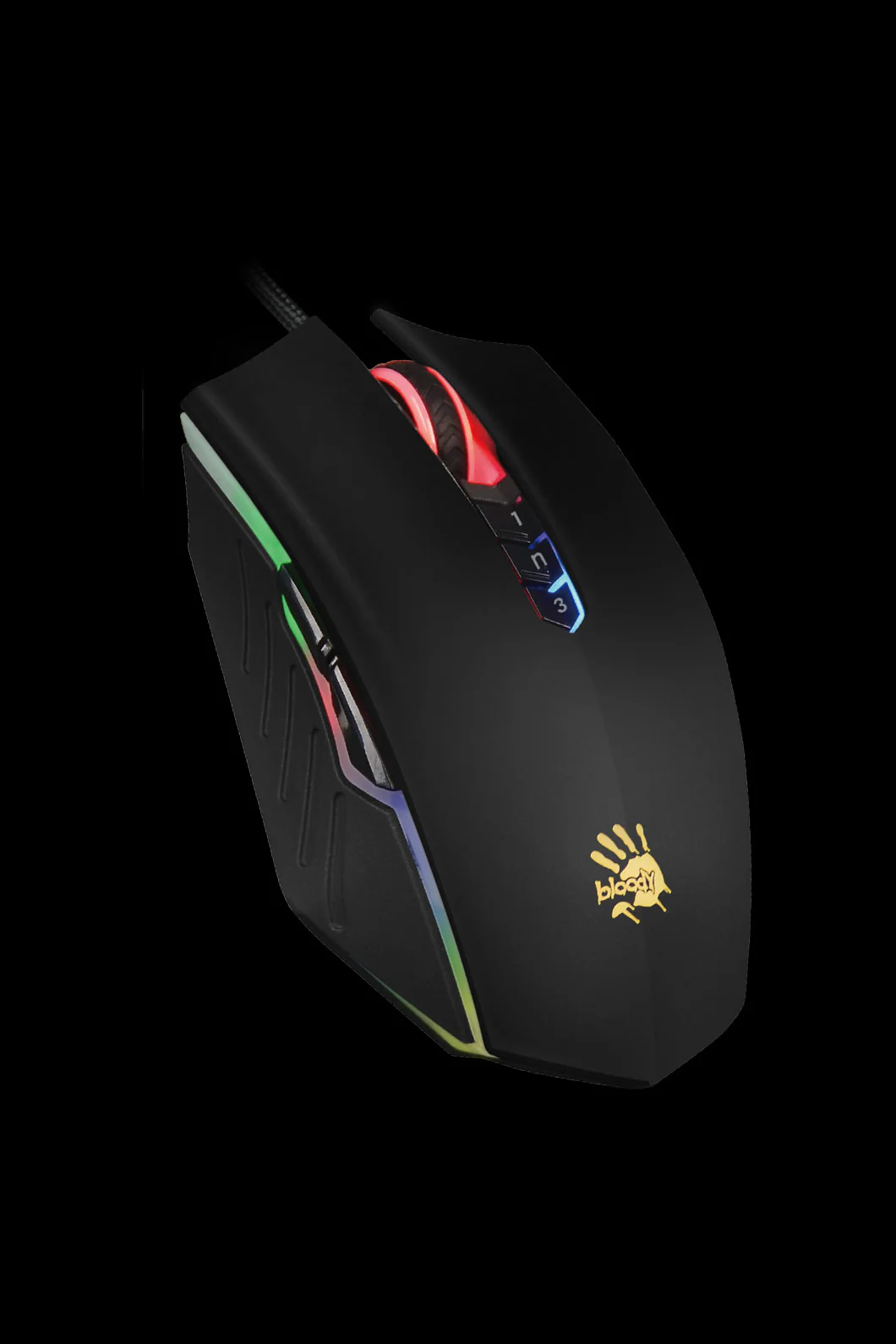 A70 Light Strike Act Wired 6200 CPI Mouse (Matte black)