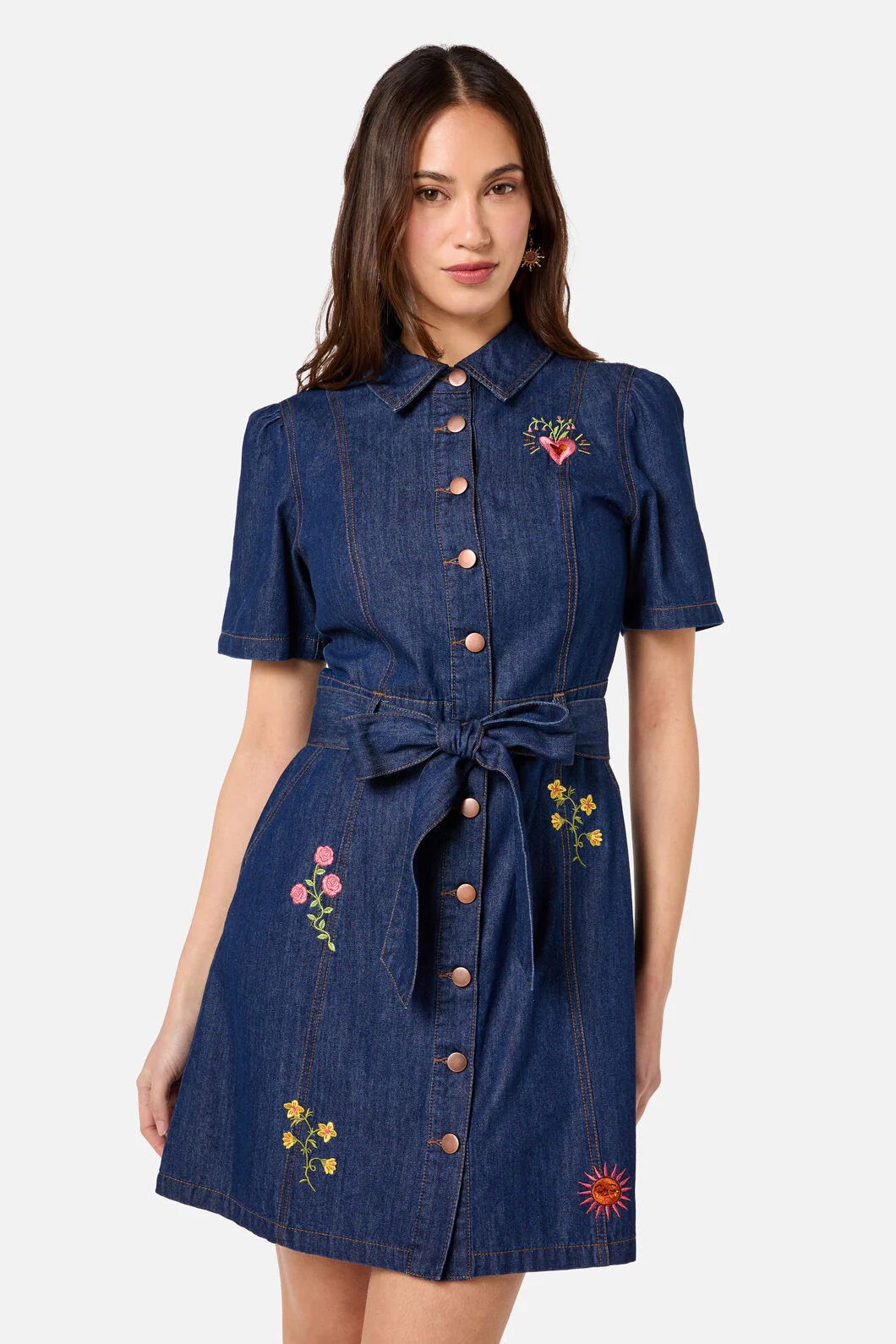 Folk Art Denim Dress