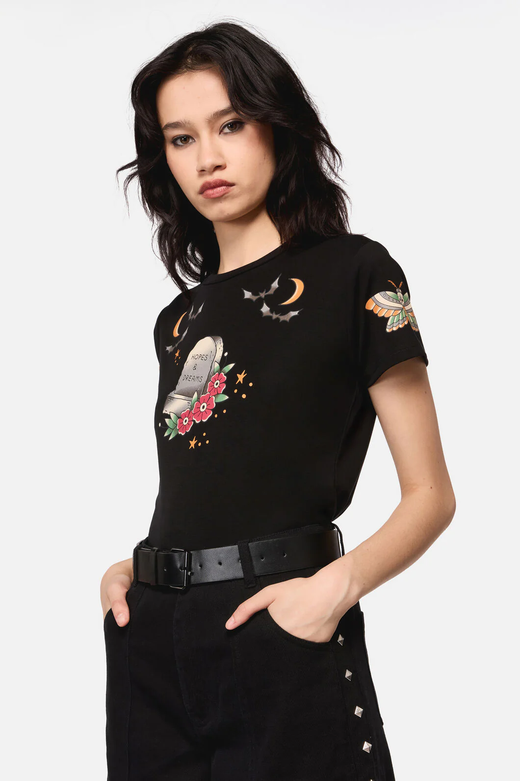 Black Pyramid Stud Belt