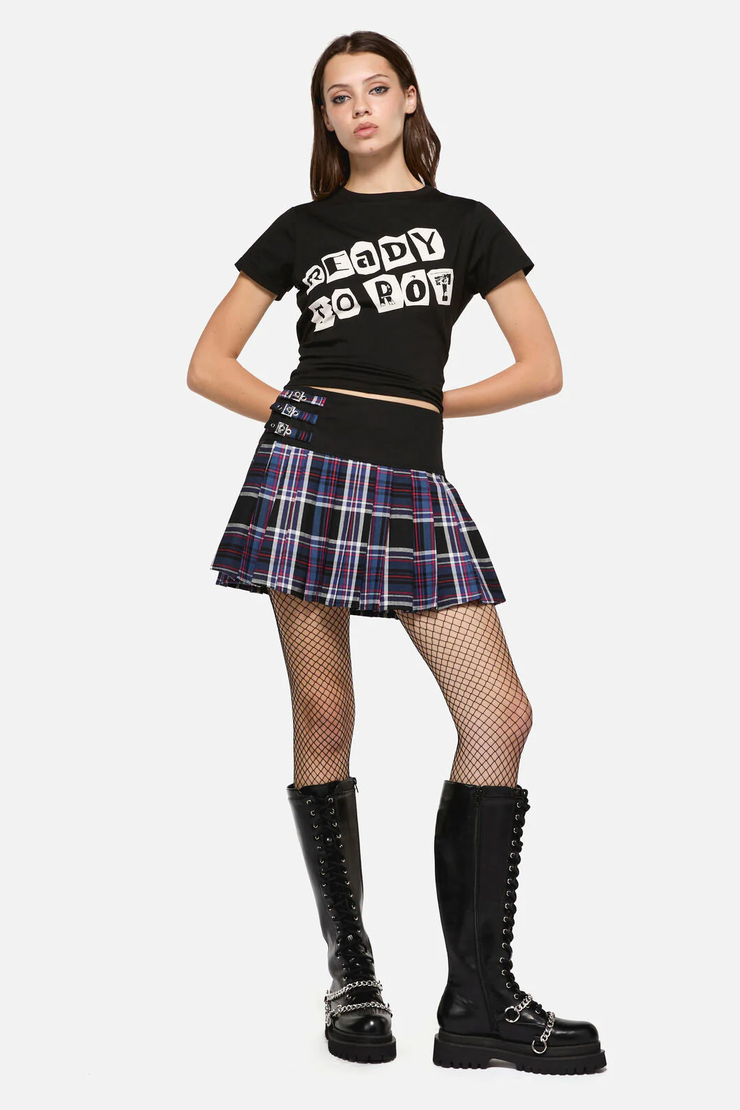 Edgy Tartan Skort