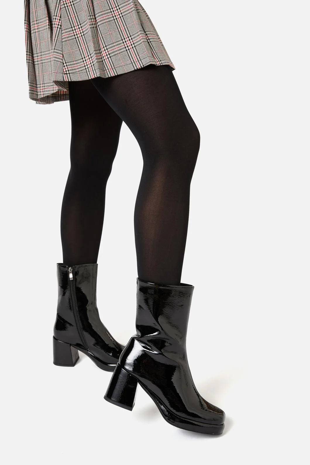 Black Patent Short Boot