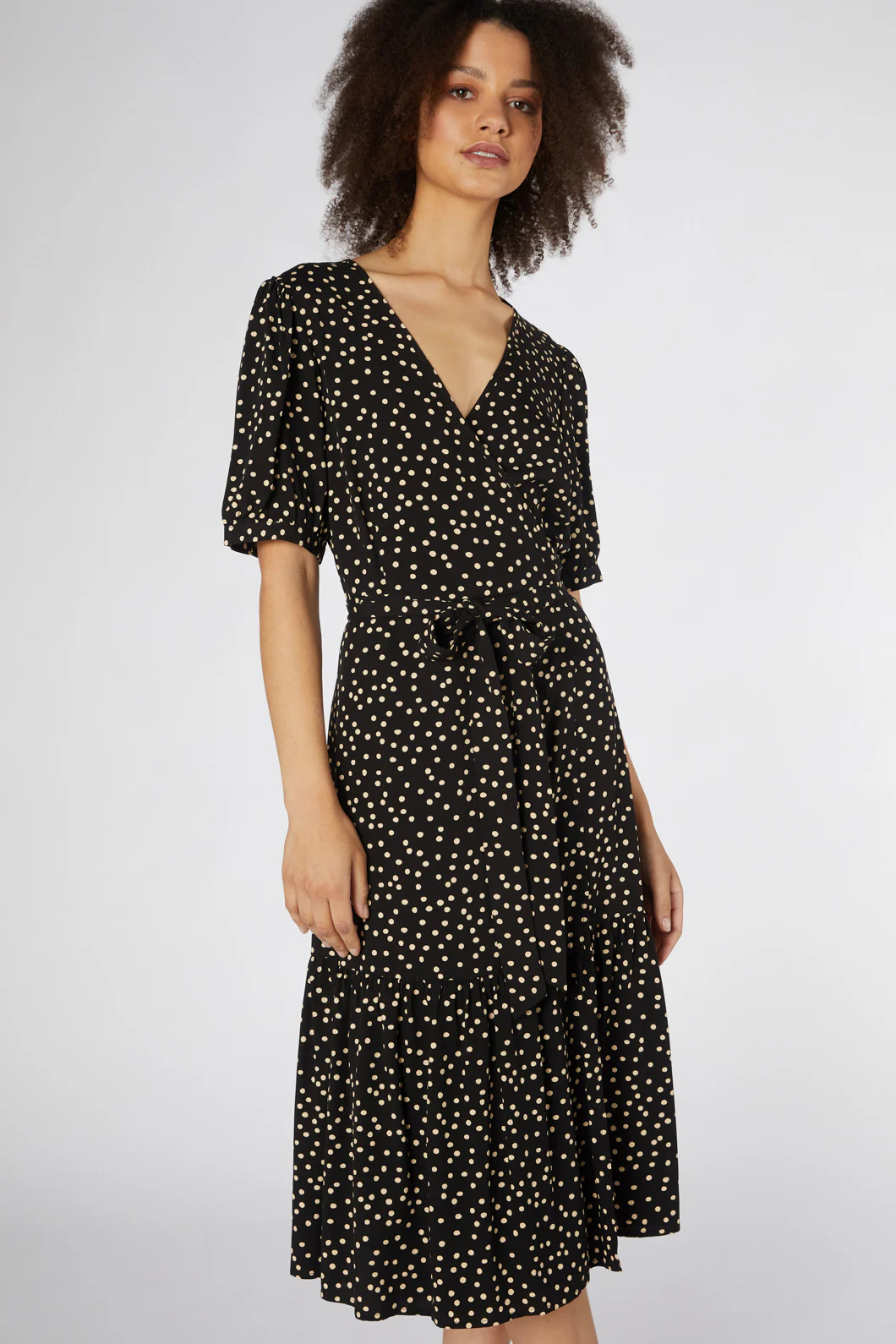 Olivia Spot Wrap Dress