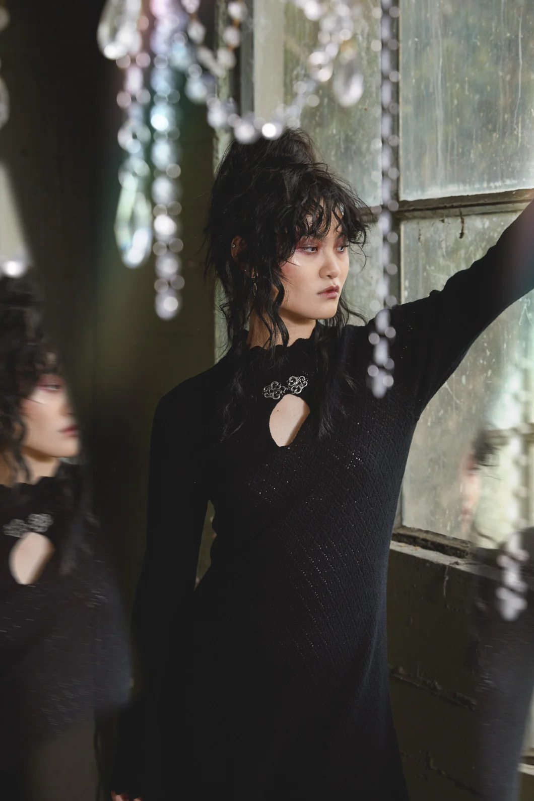 Crochet Knit Mini Dress