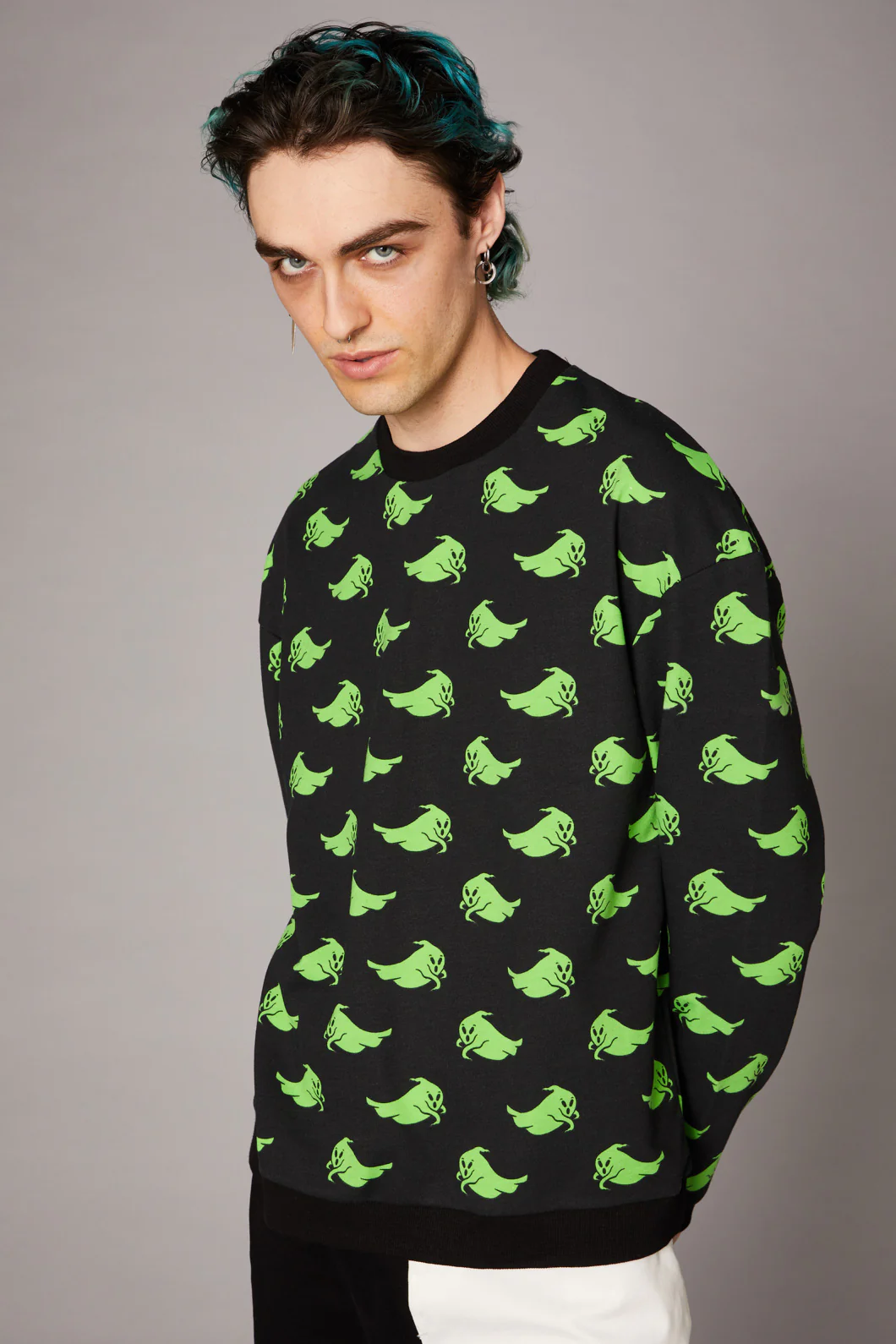 Green Ghost Goth Sweater