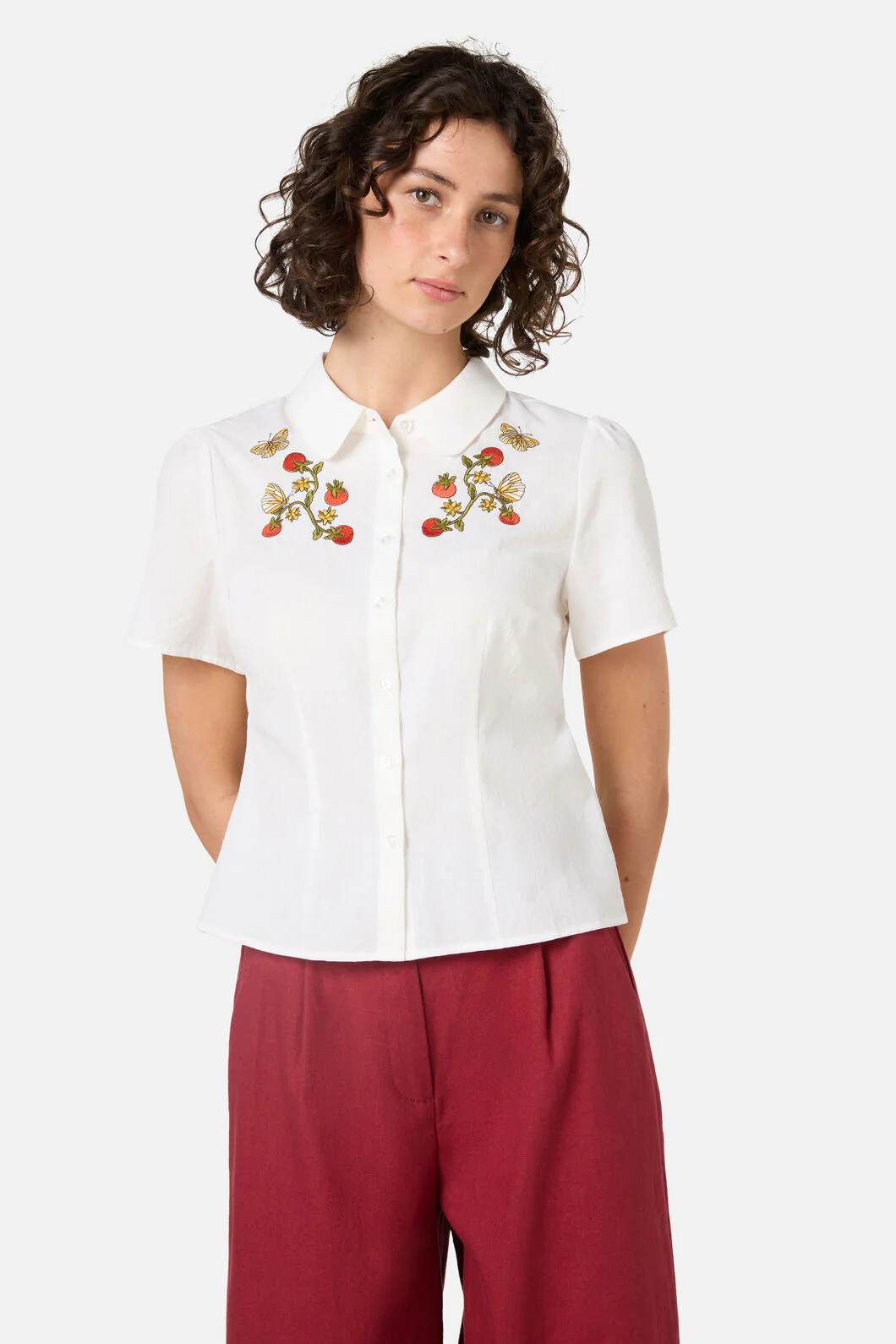 Tomatoes Embroidered Blouse
