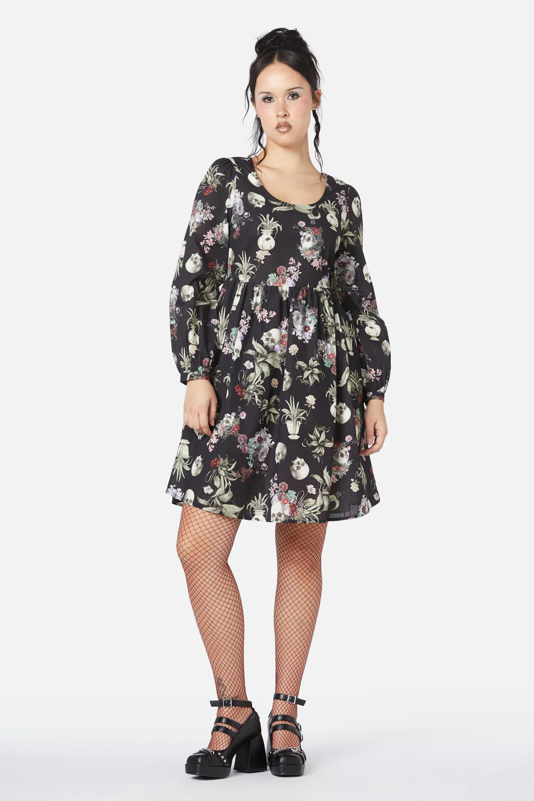 Memento Mori Printed Dress