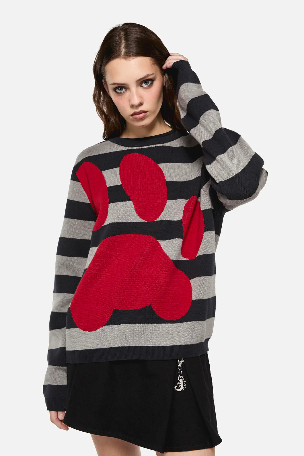 Moggy Stripe Paw Knit