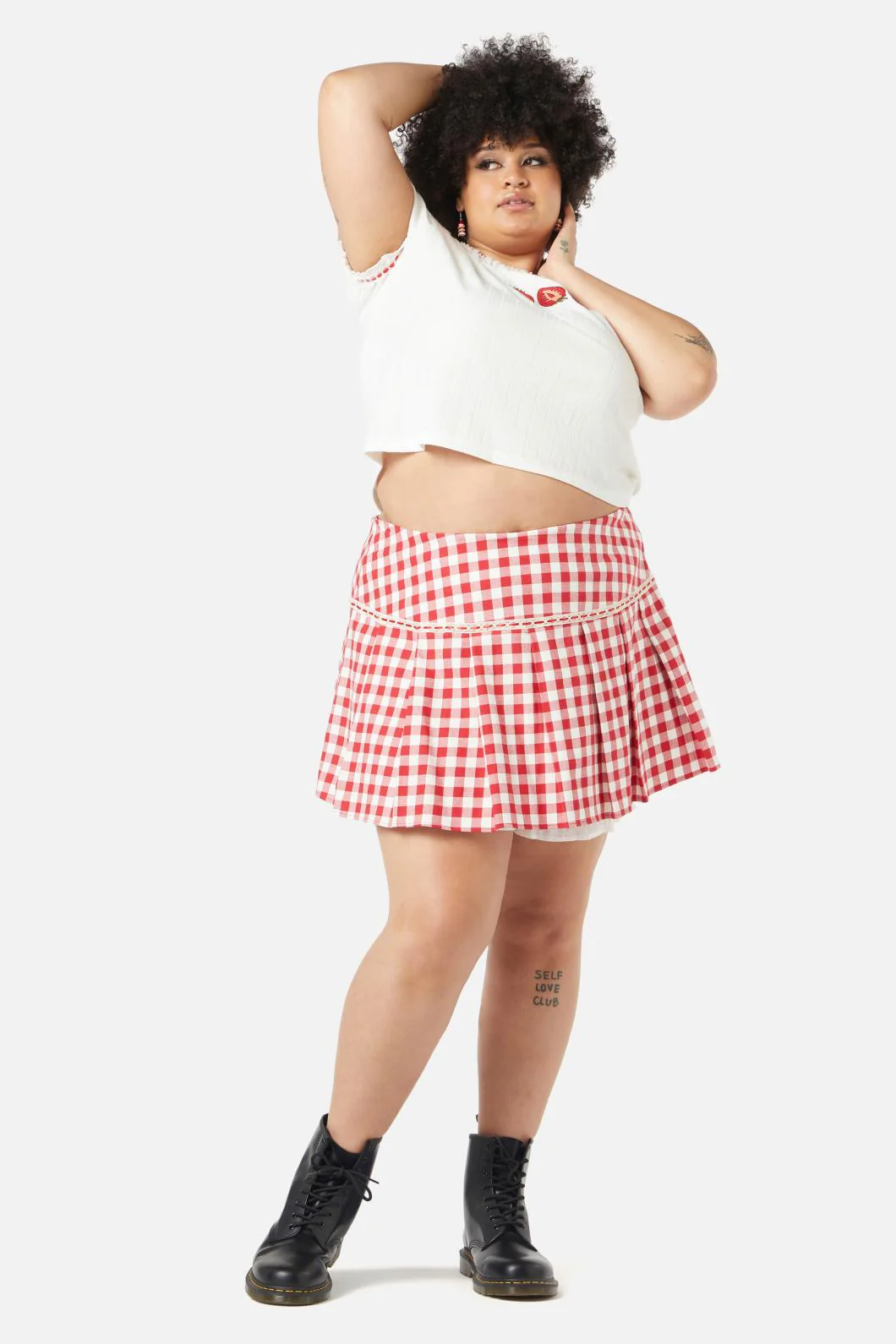 Curve Jam Gingham Bloomer Skort