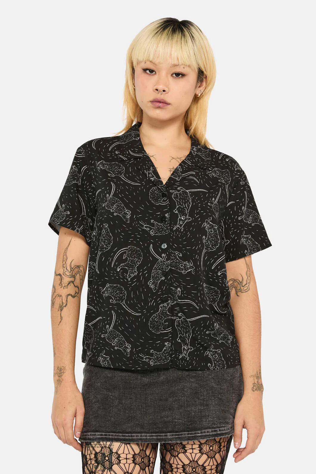 Ratbag Short Sleeved Grunge Blouse