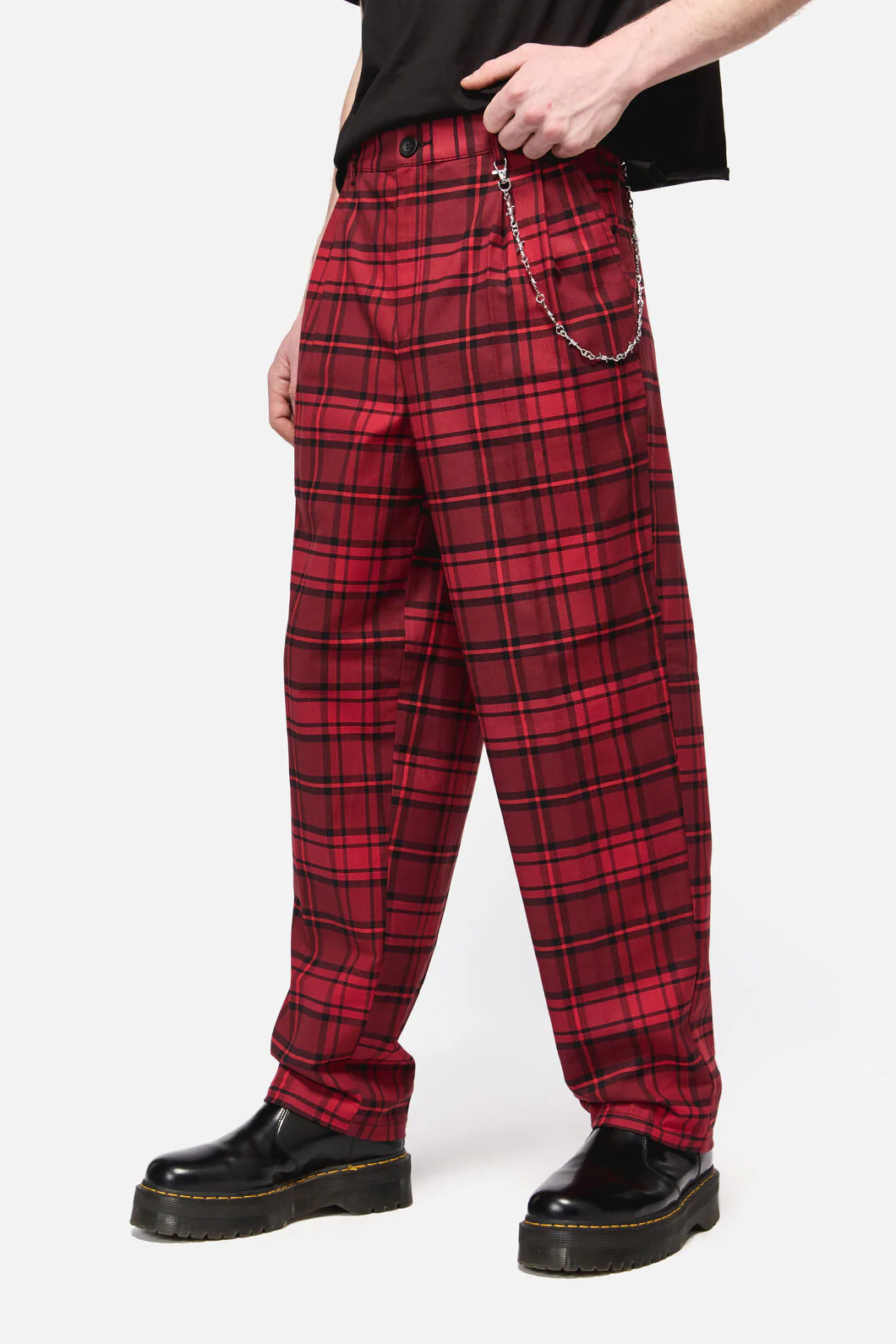 Over It Tartan Slim Fit Pants