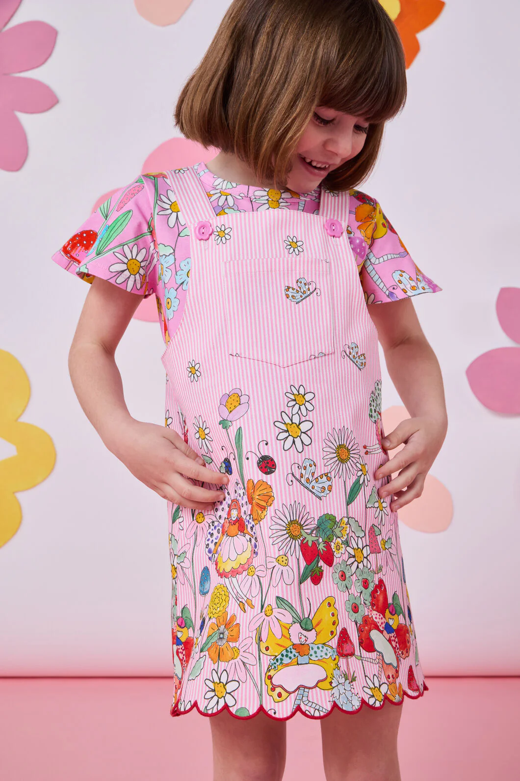 Fairies Kids Stripe Pinafore