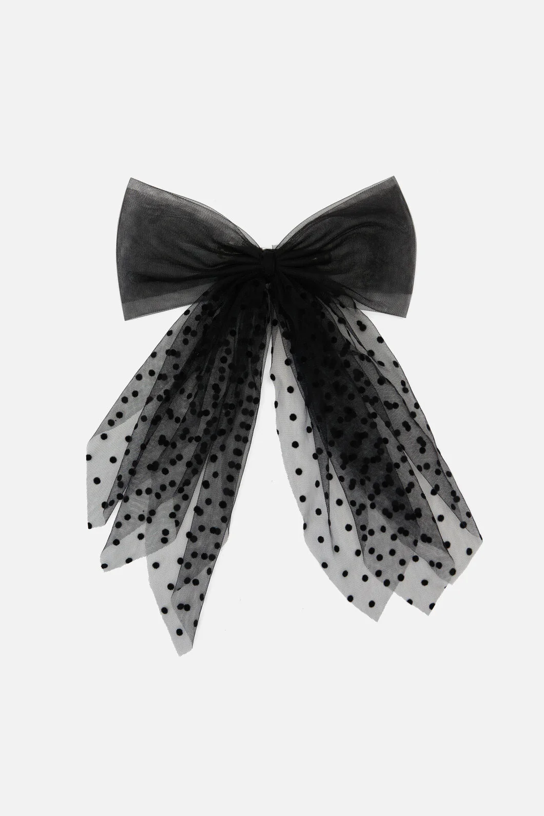 Gothic Tulle Barrette Bow Clip