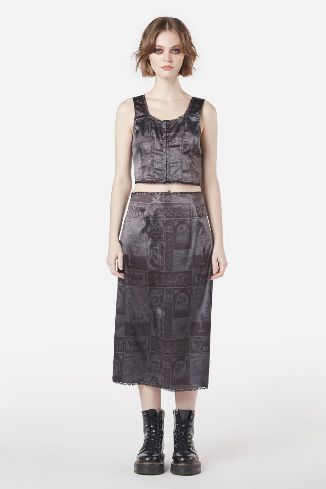 Ruined Mansion Satin Brocade Corset