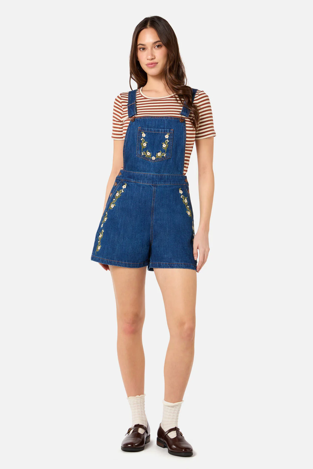Esme Embroidered Short Overall