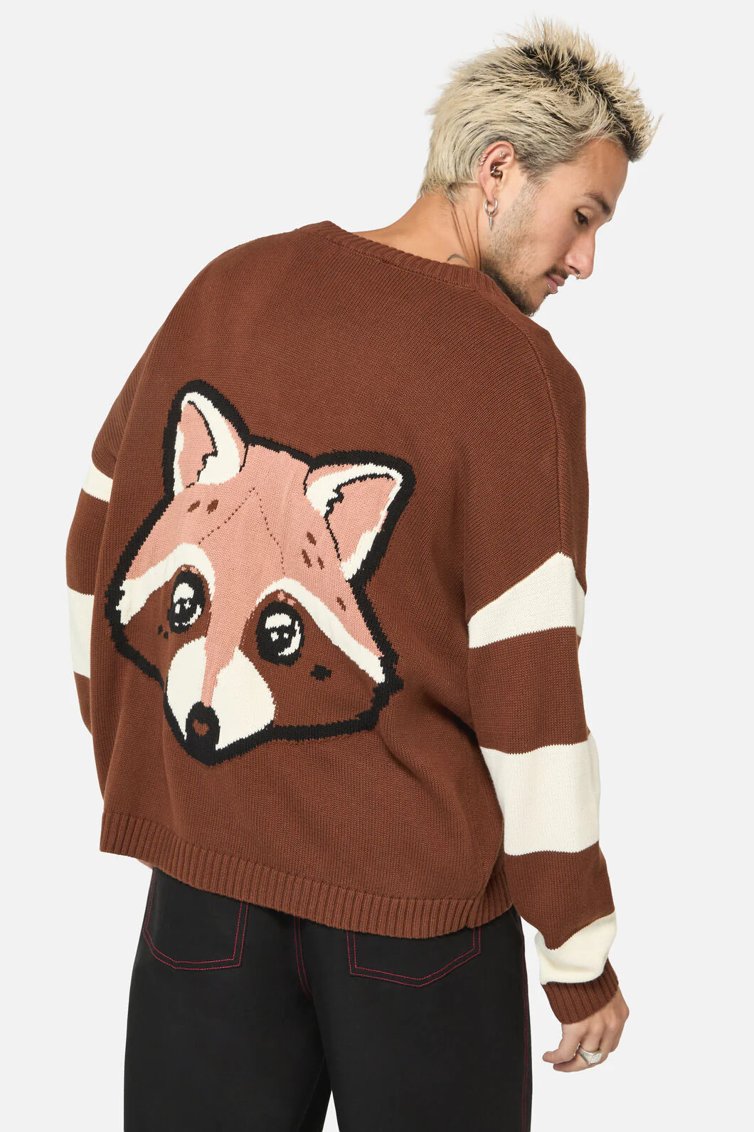 Racoon Stripes Cardigan