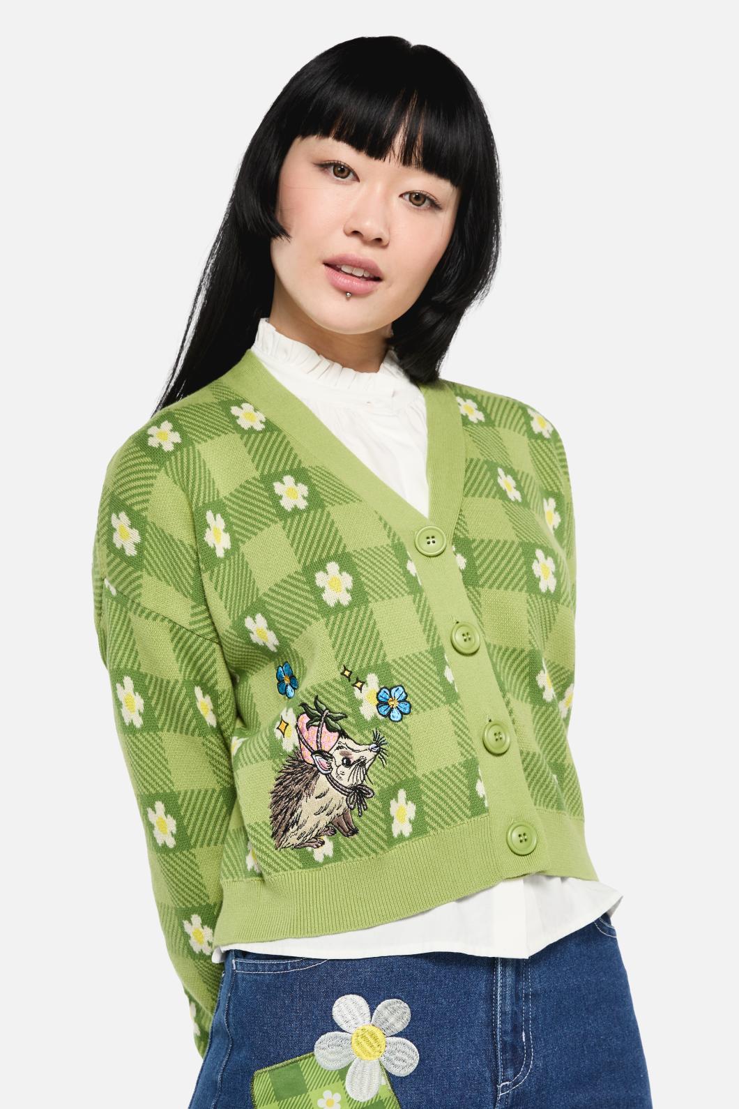 Garden Hedge Check Cardigan