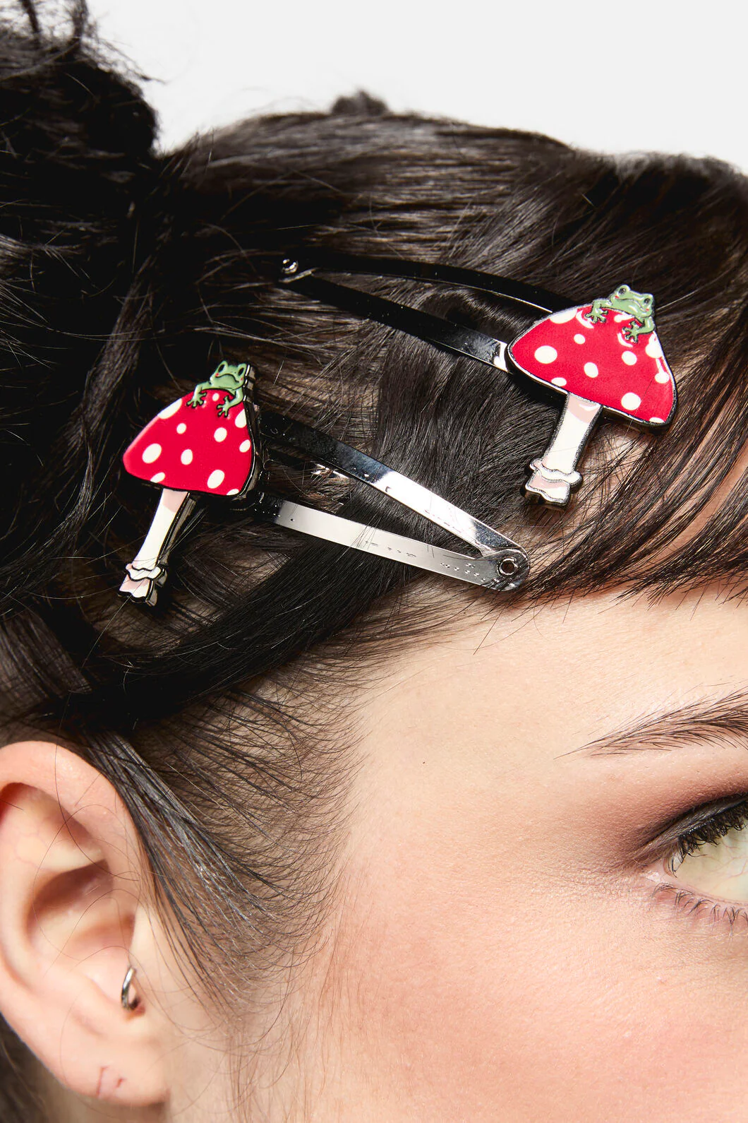 Frog Shroom Hair Clips