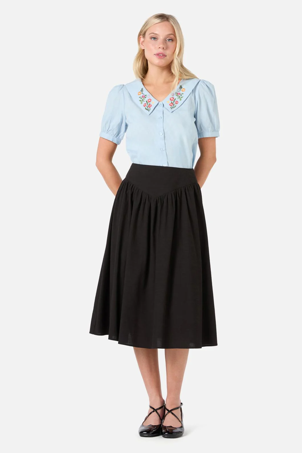 Nell Gathered Yoke Skirt