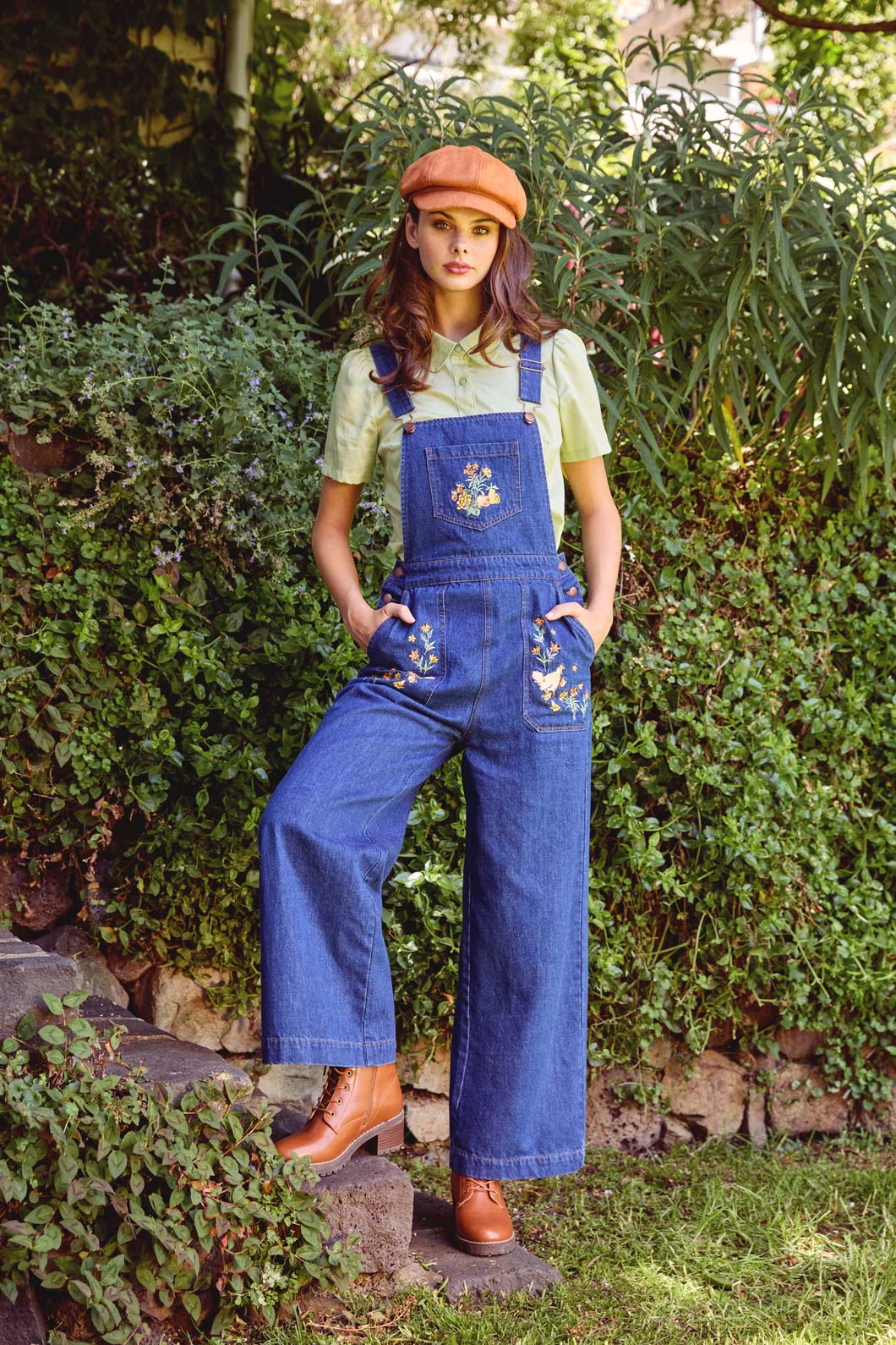 Chickens Embroidered Overall