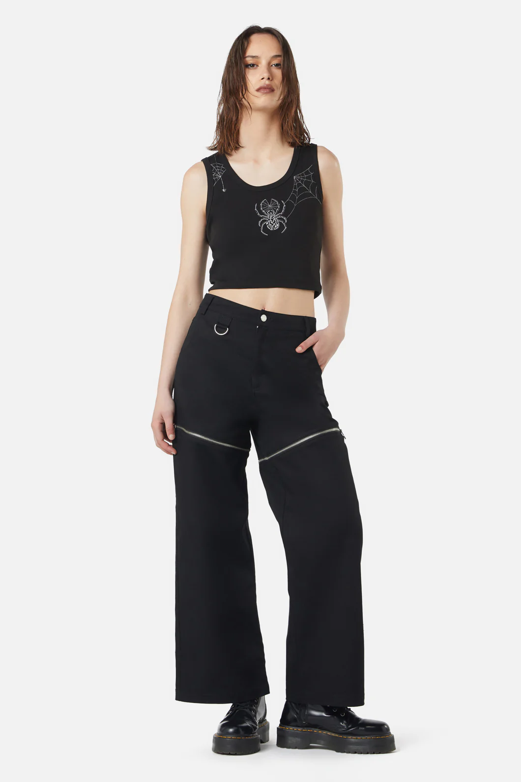 Cobweb Embroidered Tank