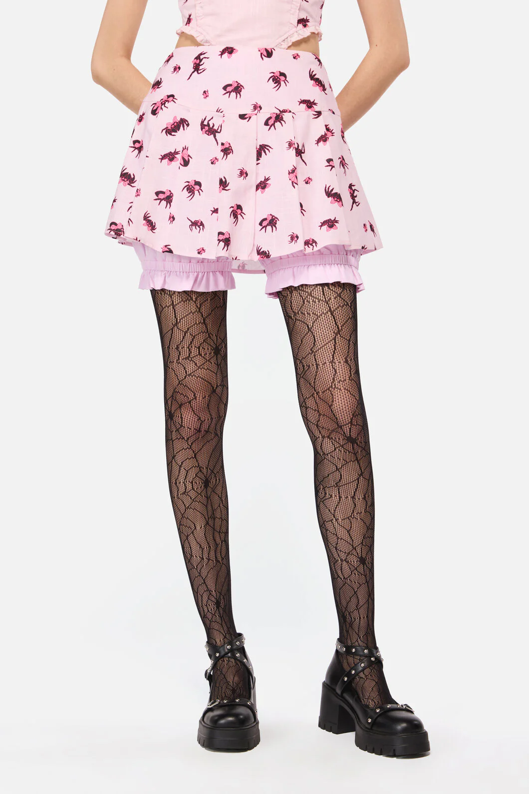 Rococo Life Spider Print Bow Bloomer Skort