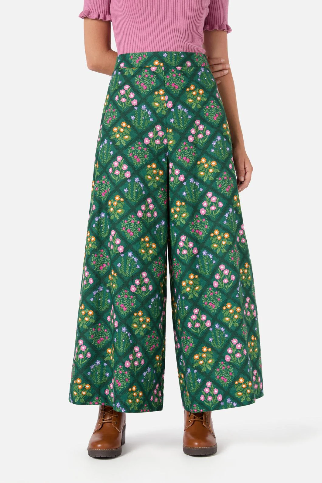 Lattice Floral Culotte