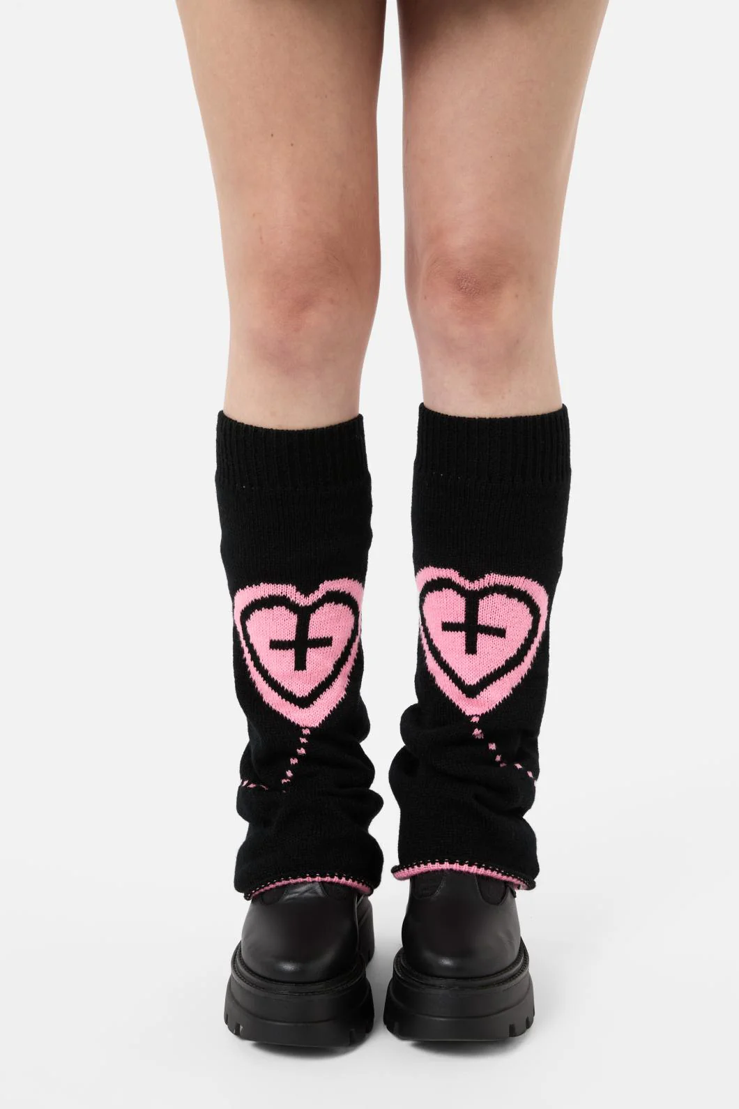 Pink & Black Leg Warmers
