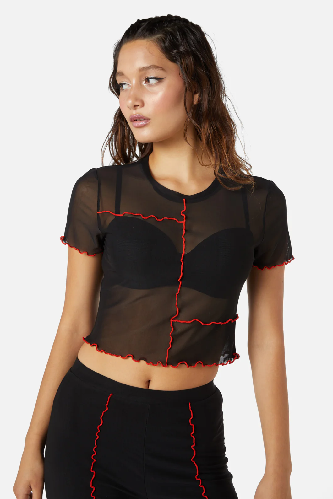 Manic Short Sleeve Babylock Mesh Top