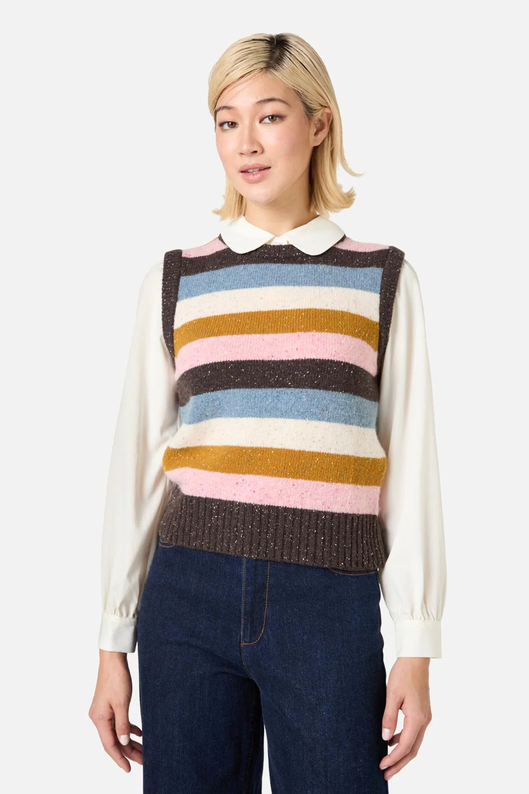 Aurora Stripe Knit Vest