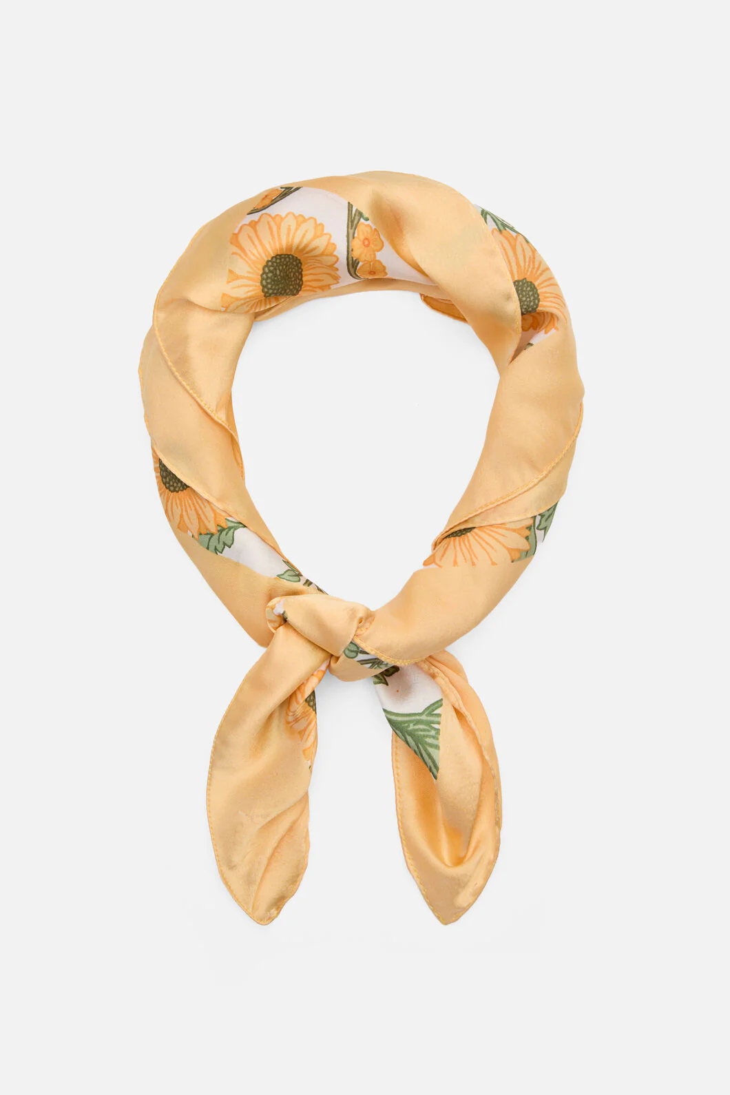 Luxe Sunflower Satin Scarf