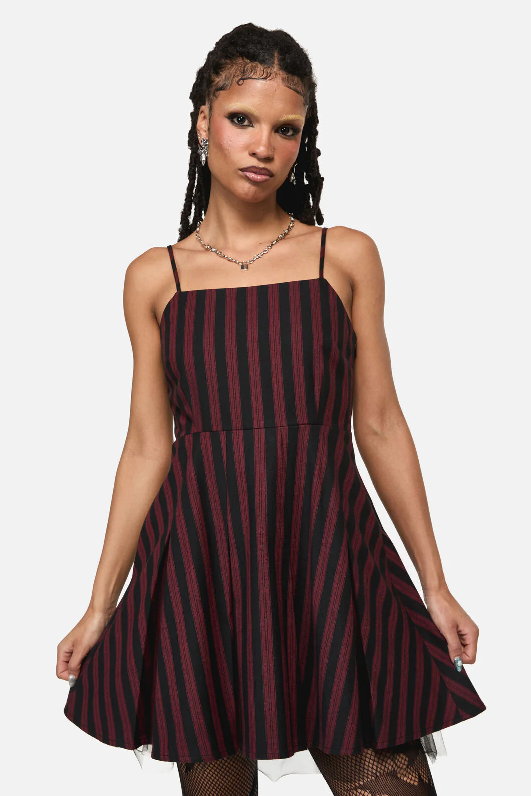 Sucker Pinstripe Goth Dress