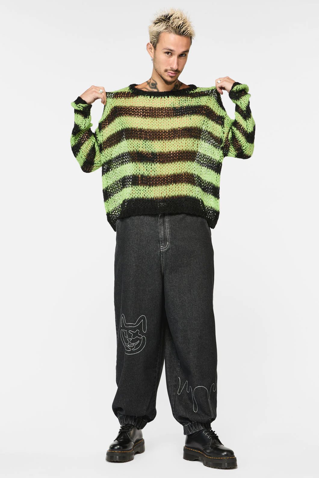 Laneway Distressed Stripe Knit Top