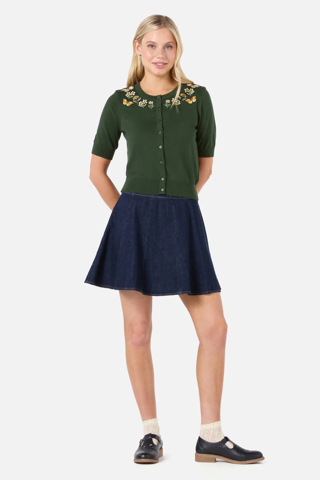 Butterfly Embroidered Cardigan