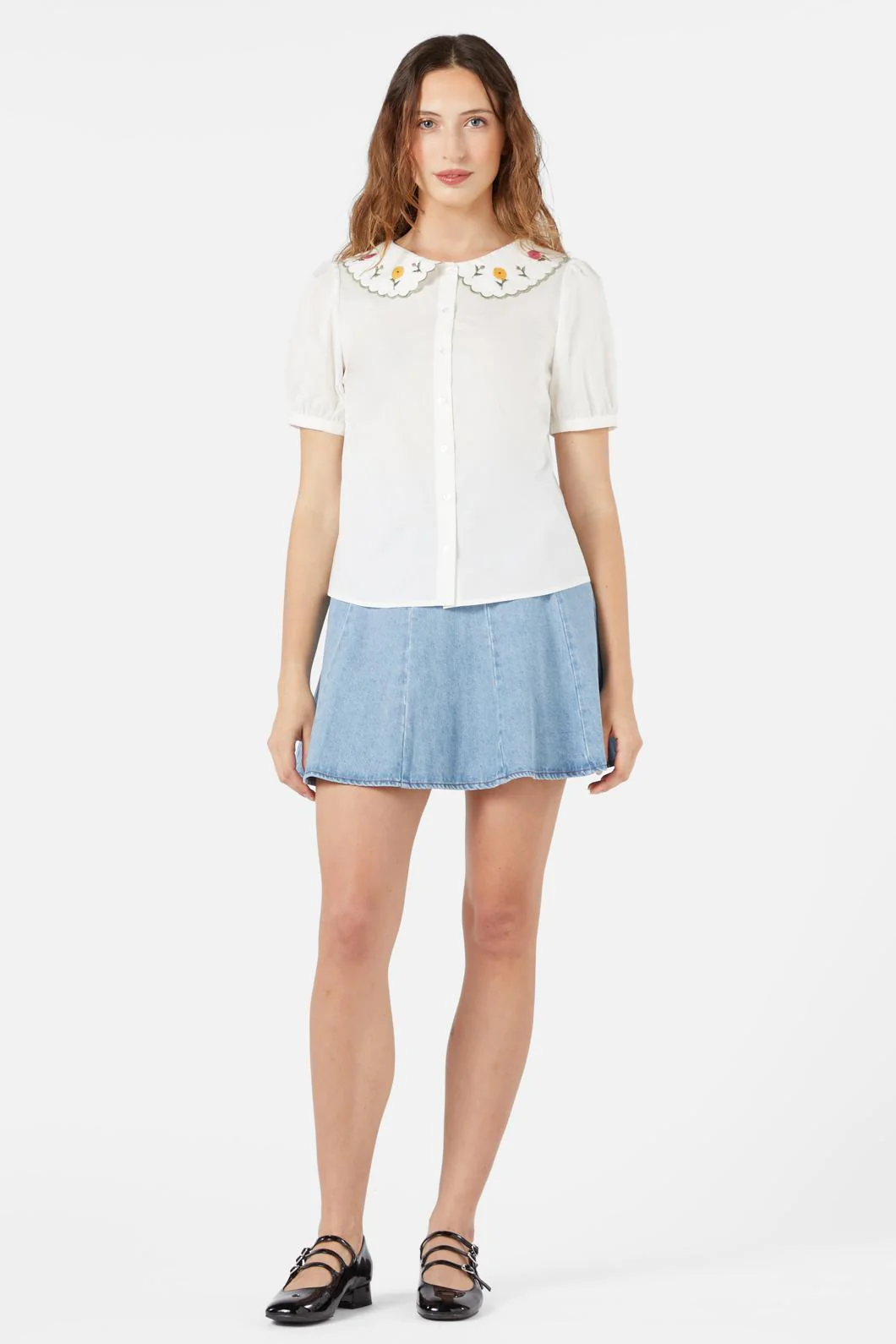 Marie Fleur Emb Blouse