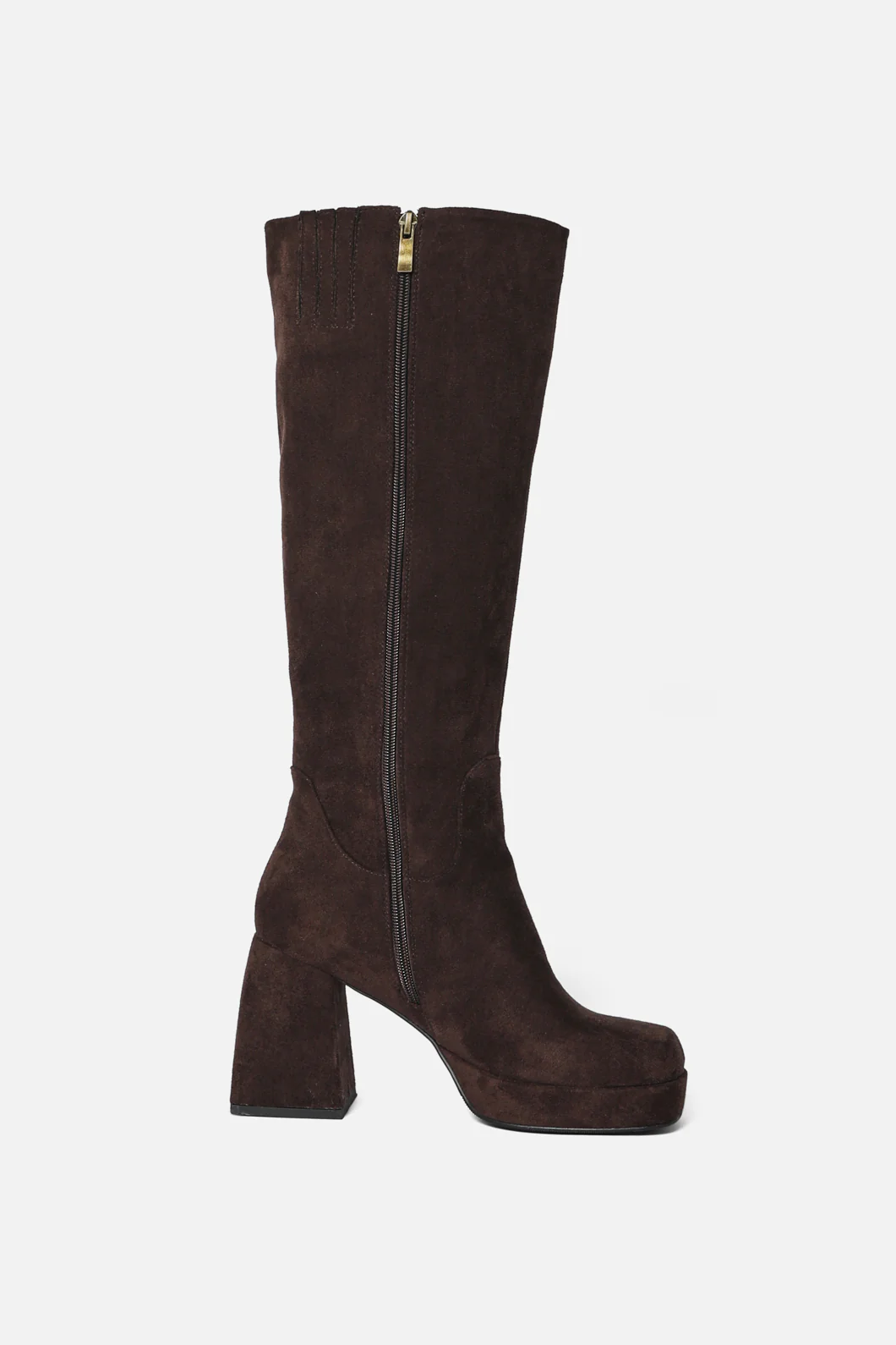 Suede Look Knee High Boot