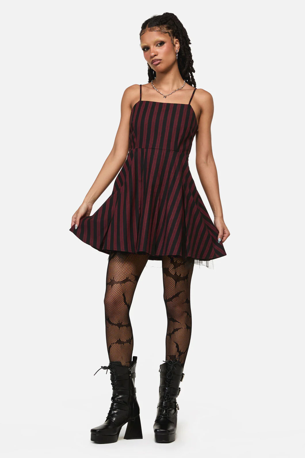 Sucker Pinstripe Goth Dress