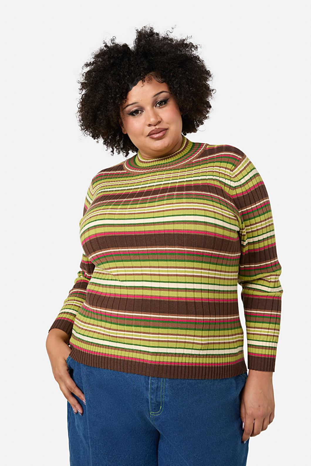 Curve Homily Stripe Knit Top