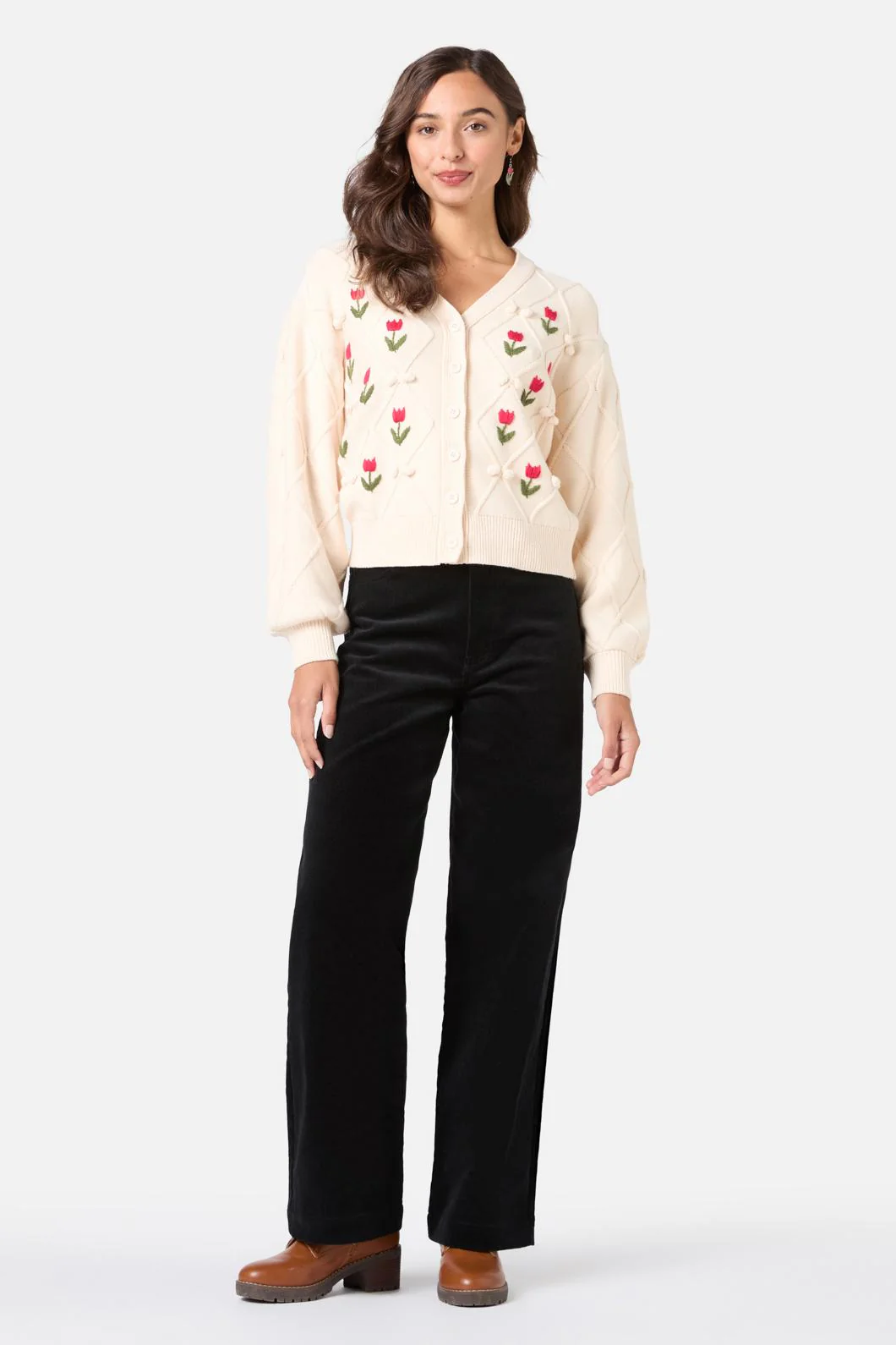 Tulip Embroidered Cardigan