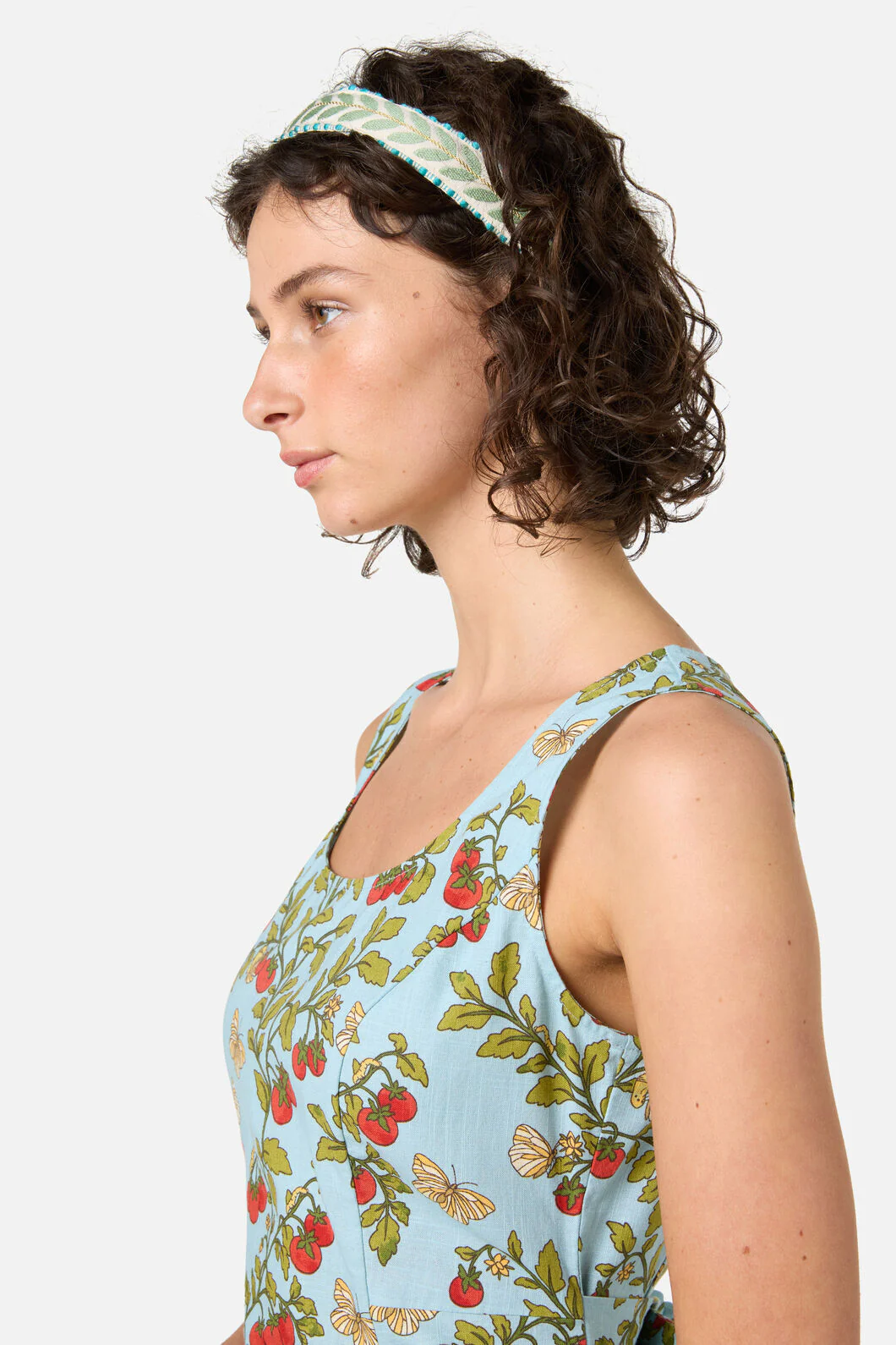 Green Embroidered Headband