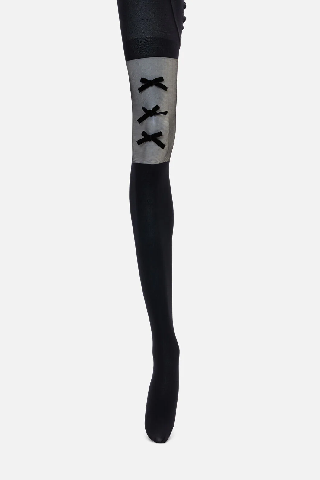 Black Suspender Bow Tights