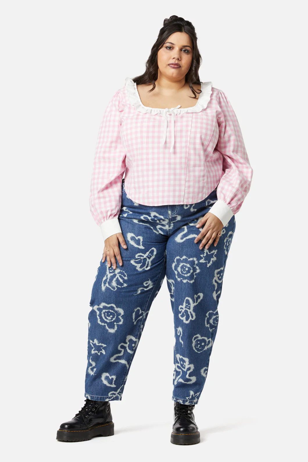 Curve Picnic Party Corset Blouse