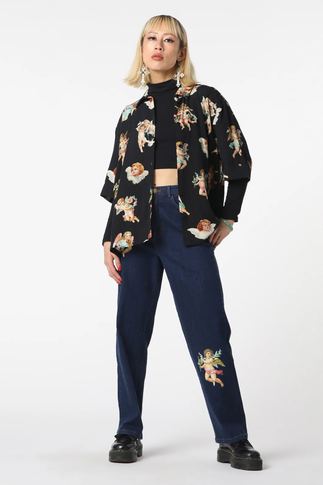 Cherub Viscose Boxy Shirt